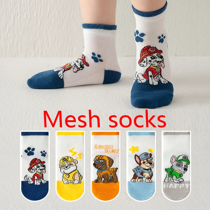 5 Pairs Paw Patrol Kids Socks Cotton Boys Cute Cartoon Socks for Children Baby Casual Socks Spring and Summer Boys Socks Quick Pick Grocers