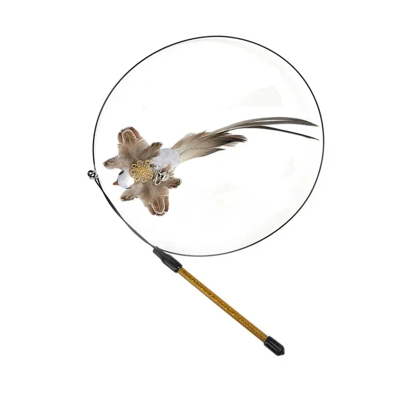 Simulation Bird Cat Toys Funny Interactive Peacock with Bell Cat Stick Toy for Kitten Playing Teaser Wand Toys Pet Cats Supplies Quick Pick Grocers
