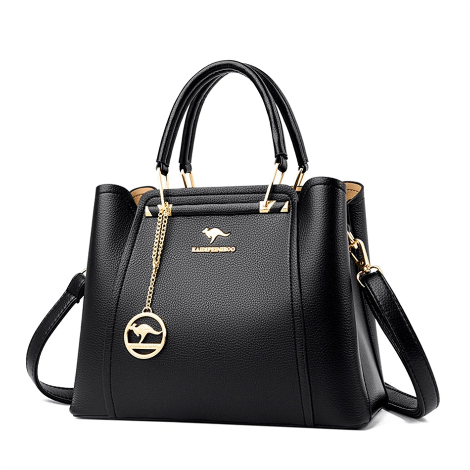 2024 Luxury Women Designer 3 Layers Shoulder Crossbody Sac Ladies Large Capacity Leather Handbags Shopper Brand Messenger Totes Quick Pick Grocers