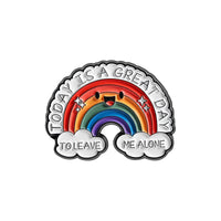 LGBTQ Pride Collect You Are Safe With Me Enamel Pins Rainbow Spaceship UFO Shield Cat Brooches Lapel Badges Jewelry Lover Gifts Quick Pick Grocers