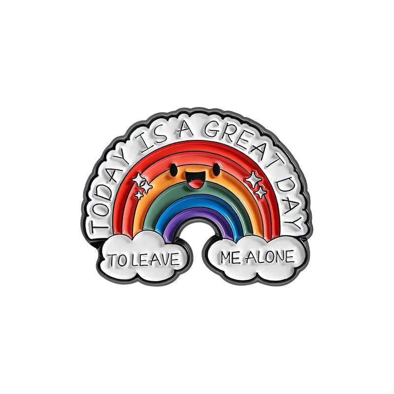 LGBTQ Pride Collect You Are Safe With Me Enamel Pins Rainbow Spaceship UFO Shield Cat Brooches Lapel Badges Jewelry Lover Gifts Quick Pick Grocers