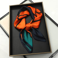 2025 New Fashion 70X70cmPrinted Women's Scarf Pashmina Silk Scarf Square Shawl Decorative Headband Neck Luxury Design Bandana Quick Pick Grocers