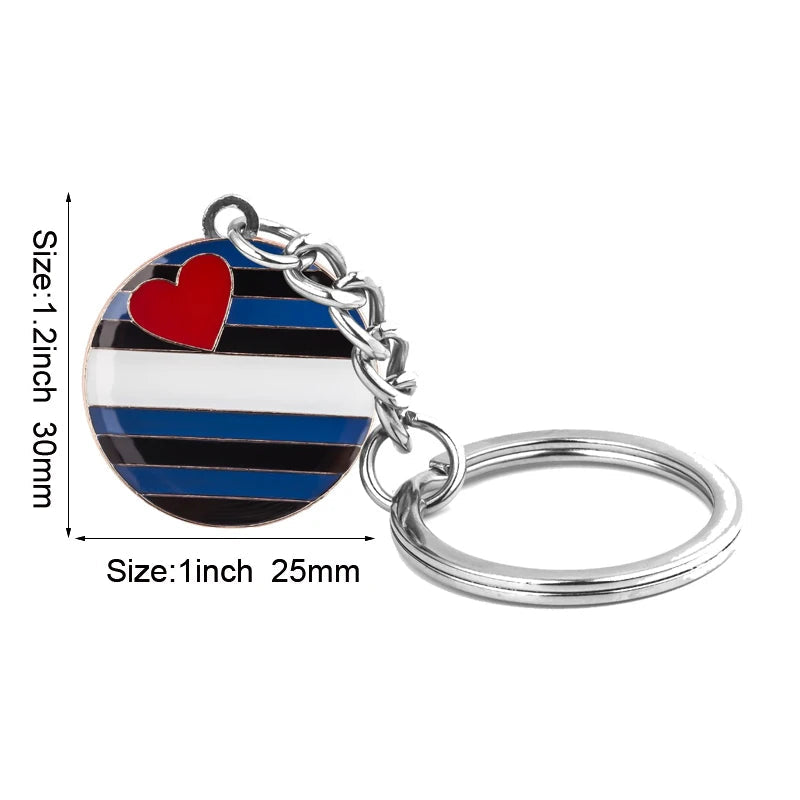 Progress Transgender Rainbow Pansexual pride Genderqueer pride Asexual Metal Key Ring Key Chain For Women Jewelry Quick Pick Grocers