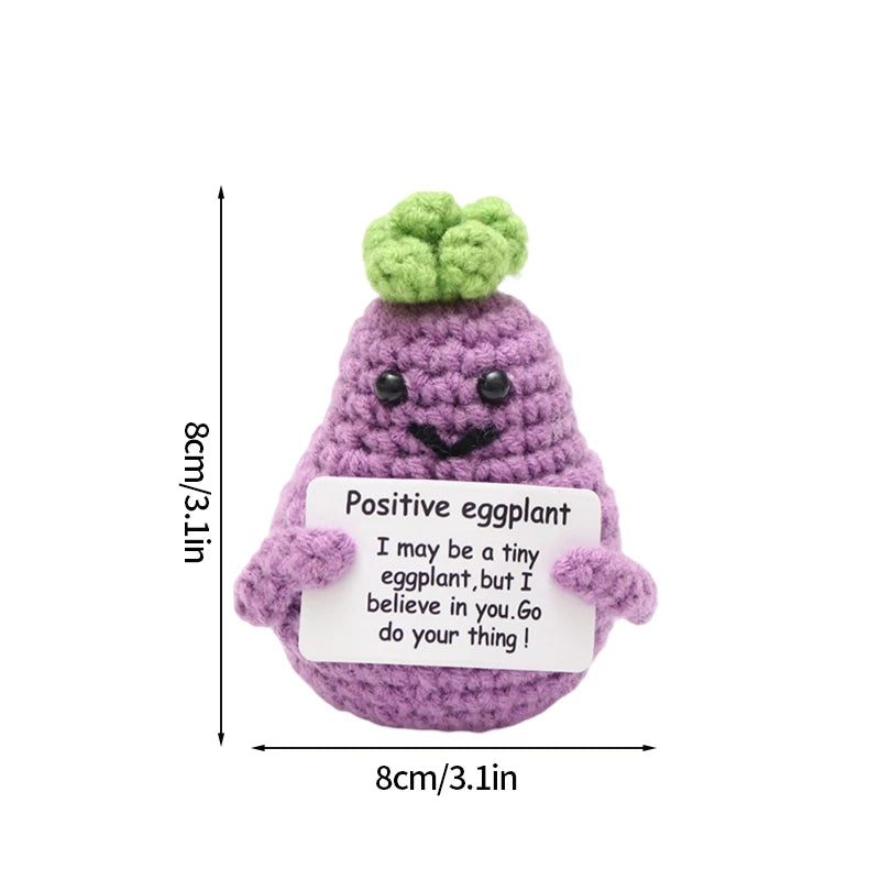 Crochet Positive Energy Doll Pocket Hug Mother's Day Gifts 2026 Handmade Knitted Ornament Handmade Crochet Doll Graduation Gifts Quick Pick Grocers