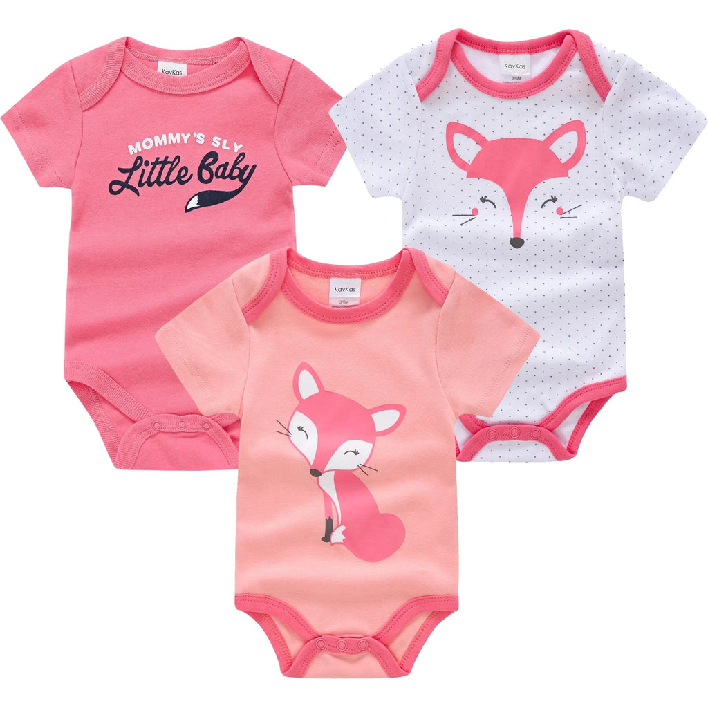 3/6 pcs a lot Baby Girls Clothes  pour nouveaux Cotton Short Sleeve Girl Bodysuit 0-12 Months Newborn Boys Clothing Toddler Econic Blanks