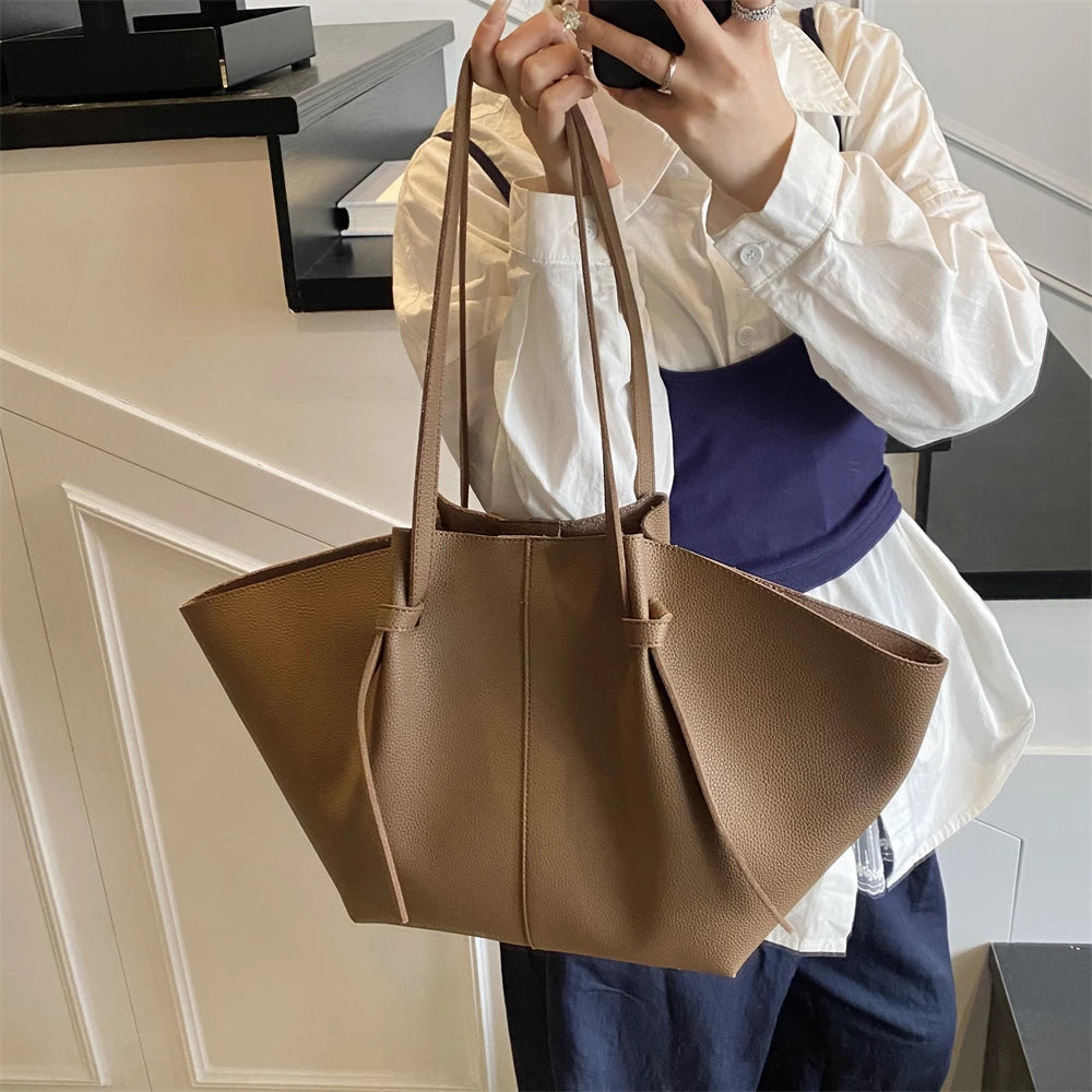 Branded Designer Shoulder Tote Bags For Women Soft PU Leather 2-IN-1 Big Capacity Shopper Tote Set 2025 Luxury Designer Handbags Quick Pick Grocers