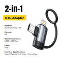 Essager 2-in-1 Lightning/Micro USB Adapter Fast Charging USB Type C Female Connector for iPhone 17 16 15 14 13pro iPad Converter Quick Pick Grocers