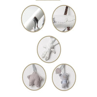2025 New Hanging Bed Rabbit Baby Hand Bell Safety Seat Plush Toy Multifunctional Plush Toy Stroller Mobile Gifts Purest Peak