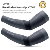 ROCKBROS  Arm Sleeve Breathable Quick Dry UV Protection Cycling Sport Sleeve Ice Fabric Sunscreen Sports Wear Fitness Arm Sleeve Quick Pick Grocers