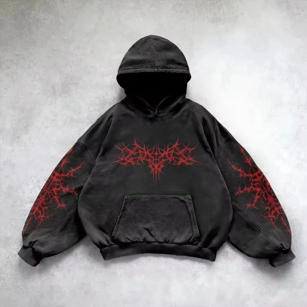 American Y2K New Fashion Trend Fleece Padded Zipper Hoodie Women Street Hip Hop Joker Loose Sweatshirt Couple Casual Punk Hoodie Econic Blanks