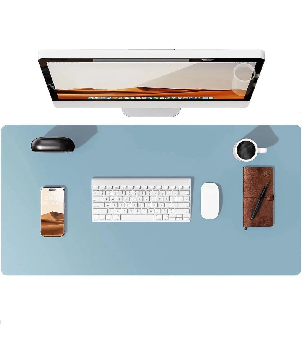 Large Mouse Pad,Office Desk Mat, Leather Desk Pad Protector, Non-Slip PU Leather Desk Blotter, Laptop Desk Pad Econic Blanks