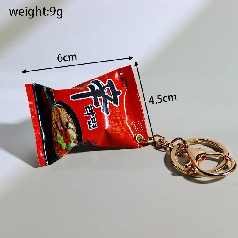 Simulation Instant Noodles Keychain On The Phone Mini Snacks Pendant Bag Pendant Christmas Gifts For The New Year Econic Blanks