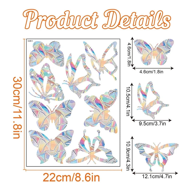 Rainbow Suncatcher Window Stickers PVC Cat Butterfly Prism Glass Wall Sticker Home Kids Bedroom Decoration Self Adhesive Decal Quick Pick Grocers