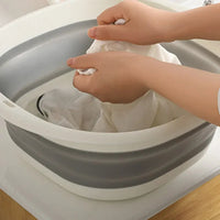 Plastic Folding Wash Basin, Portable Laundry Tub for Home, Bathroom, Kitchen, Adult & Baby Bath Basin, Travel Wash Basket Quick Pick Grocers