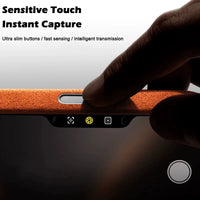 Real talian Imported for Alcantara Magnetic Case for iPhone 17 Pro Max 17Pro with MagSafe Case Smart Button Protective Cover Quick Pick Grocers