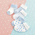 5 Pairs Autumn Winter Warm Strip Baby Sock Cute Cartoon Dot Thick Infant Floor Sock Soft Star Pattern Newborn Toddler Sock Purest Peak