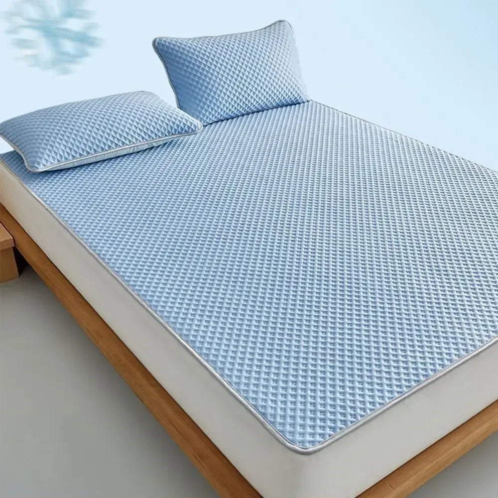 Breathable Cooling Mattress Comfortable Washable Ice Silk Bed Mat Pad Soft Skin-friendly Summer Sleeping Mat Household Quick Pick Grocers