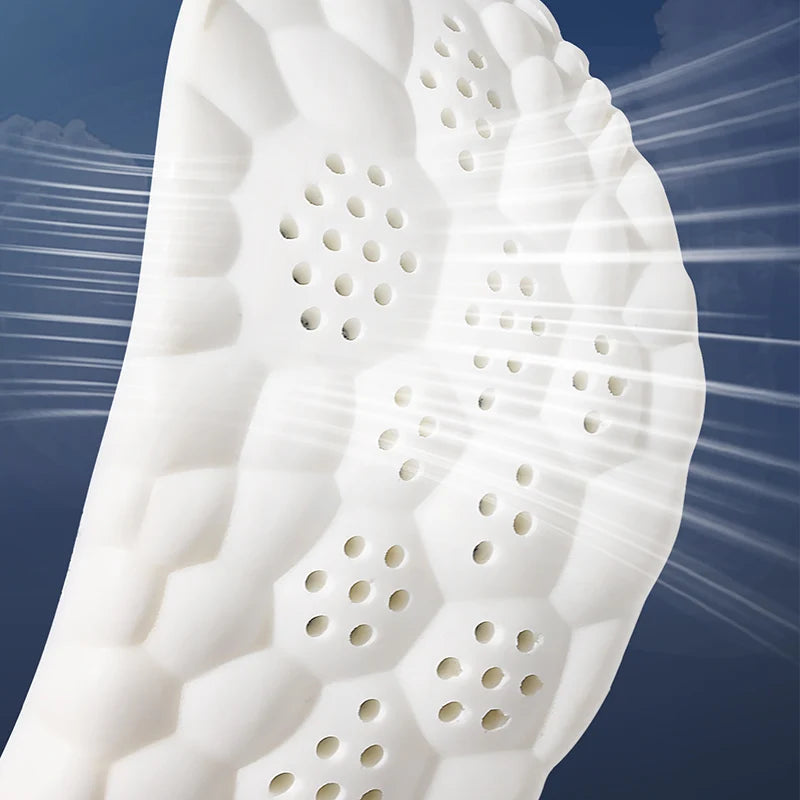 1/2/4pairs Latex Sport Insoles Soft High Elasticity Shoe Pads Orthotic Breathable Shock Absorption Cushion Arch Support Insole Quick Pick Grocers