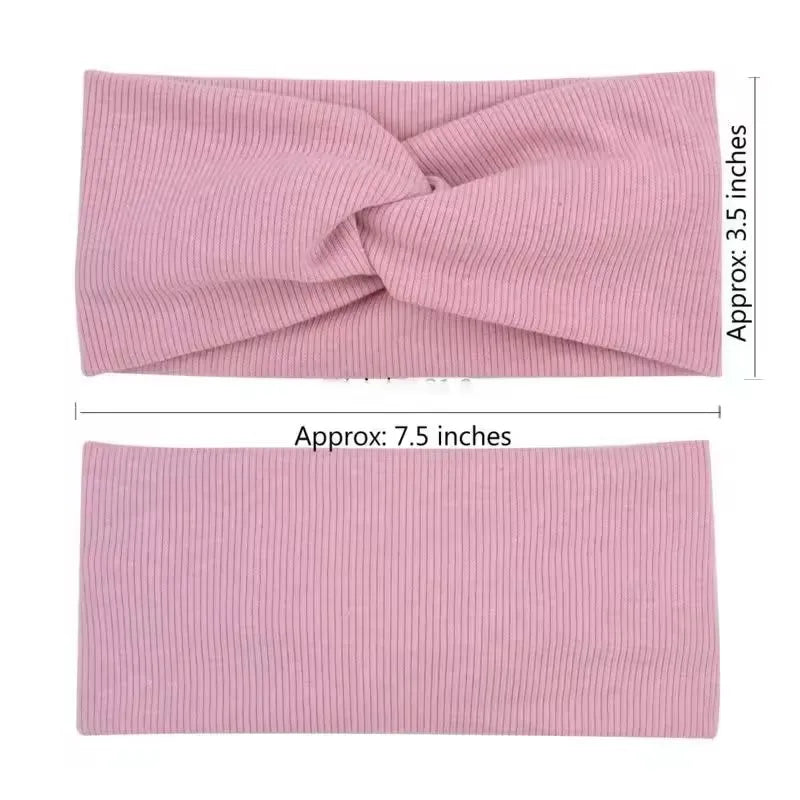 Large Size Baby Headband Girls Yoga Sport Kids Children Adult Women Bandage Solid Twisted Knotted Soft Hair Accessories Turban Purest Peak