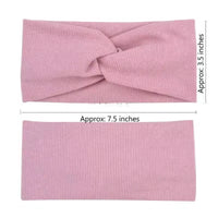 Large Size Baby Headband Girls Yoga Sport Kids Children Adult Women Bandage Solid Twisted Knotted Soft Hair Accessories Turban Purest Peak
