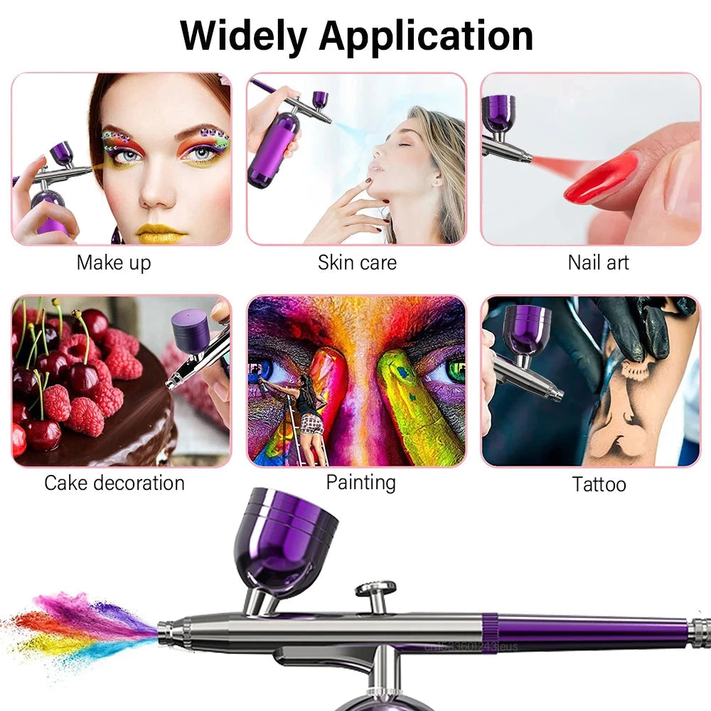 Airbrush Nail With Compressor Portable Air brush For Nails Art Paint Cake Crafts Portable Nails Spray AirBrush Compressor Kit Econic Blanks