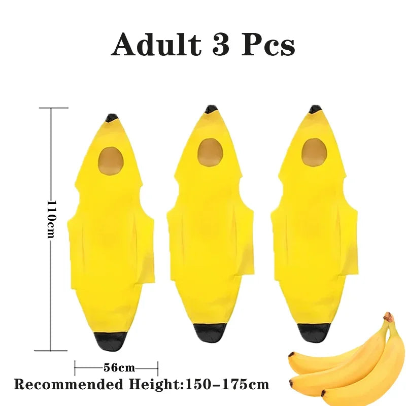 Child/Adult Banana Cosplay Halloween Christmas  Costumes Performance Costume Fruit Banana Costume Performance  Costume Quick Pick Grocers
