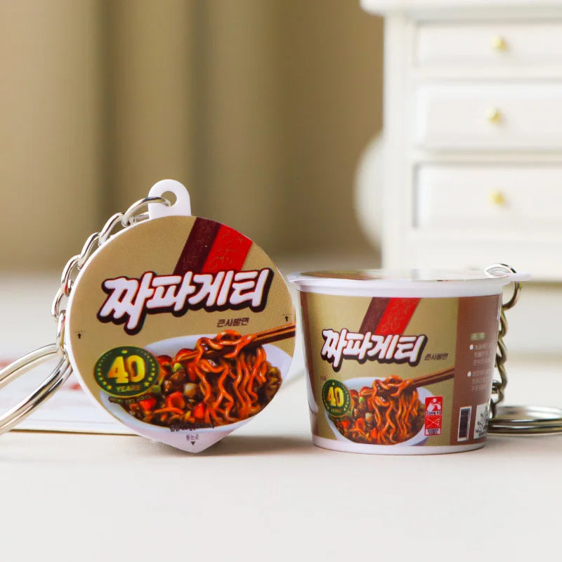Simulation Instant Noodles Keychain On The Phone Mini Snacks Pendant Bag Pendant Christmas Gifts For The New Year Econic Blanks