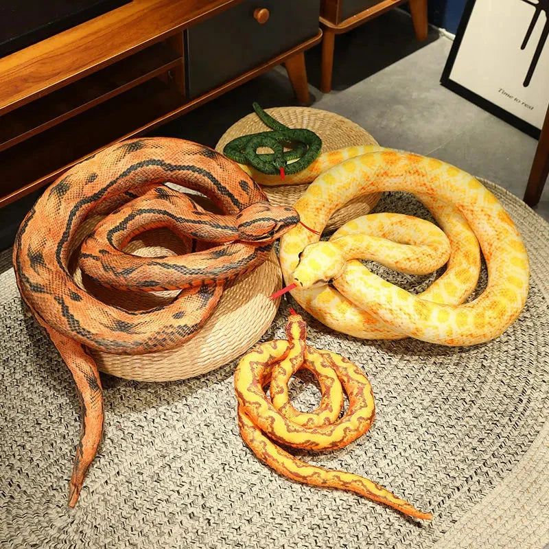 Artificial Python Plush Toy Long Snake Yellow Orange Green Python Plush Toy Decorate The House Holiday Decorations Econic Blanks