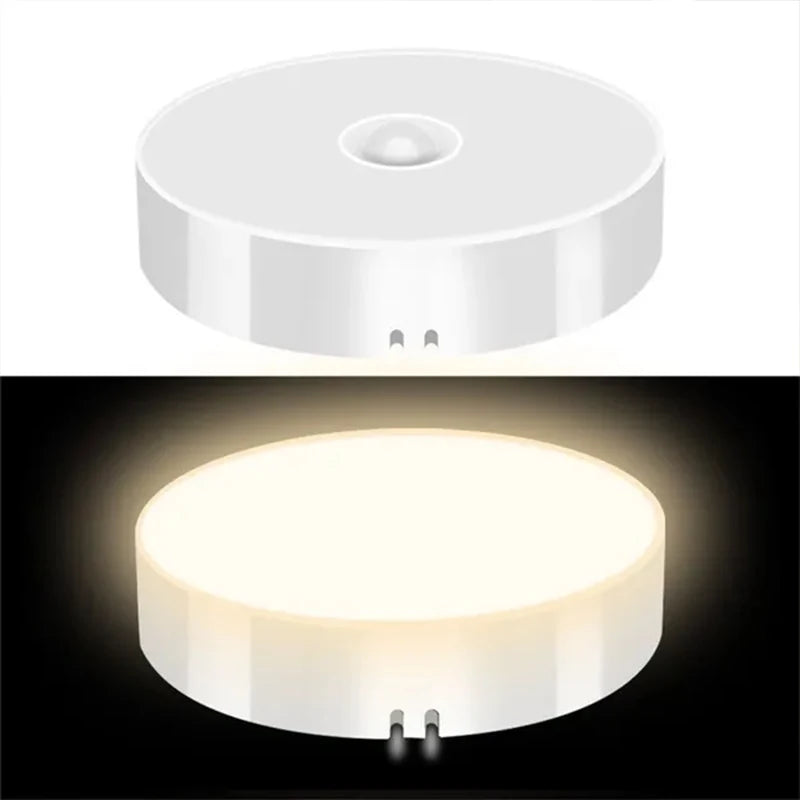 PIR Motion Sensor LED Night Light USB Rechargeable Night Lamp For Kitchen Cabinet Wardrobe Lamp Staircase Wireless Closet Light Quick Pick Grocers
