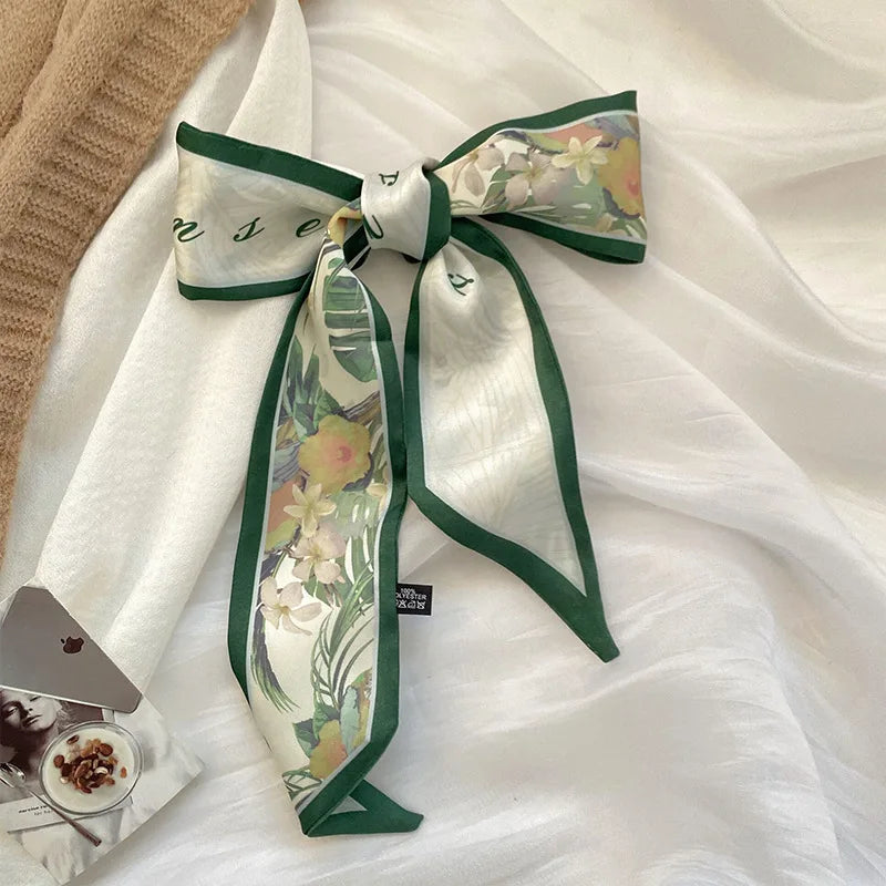 Cashew flower silk scarf, double-sided printed headband, ins decoration, versatile triangle scarf accessories Quick Pick Grocers