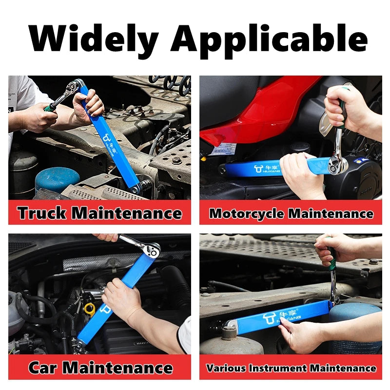 Professional Zero Offset Extension Wrench Motorcycle Repair Tool Tight Space Extension Tool 1/2 in. 1/4 in. 3/8 in.Home Tool Set Quick Pick Grocers