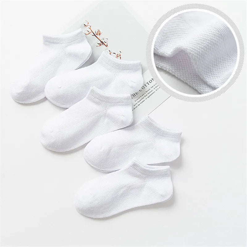 5 Pairs/Lot Children Socks Boy Girl Cotton Fashion Breathable Mesh Socks Spring Summer High Quality 1-12Years Kids Birthday Gift Quick Pick Grocers