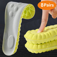 1/2/4pairs Latex Sport Insoles Soft High Elasticity Shoe Pads Orthotic Breathable Shock Absorption Cushion Arch Support Insole Quick Pick Grocers