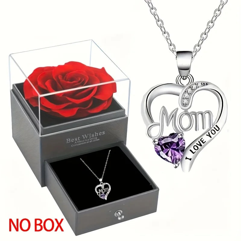 Elegant Style Heart shaped Pendant Necklace Hollow Design Mother's Day Gift Party Suitable for Best Friends Without Box Quick Pick Grocers