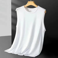 Men's Ice Silk Mesh Vest Lightweight Sports Summer Wear Sleeveless T-shirt Tank Top Casual Fashion Outerwear Quick Pick Grocers