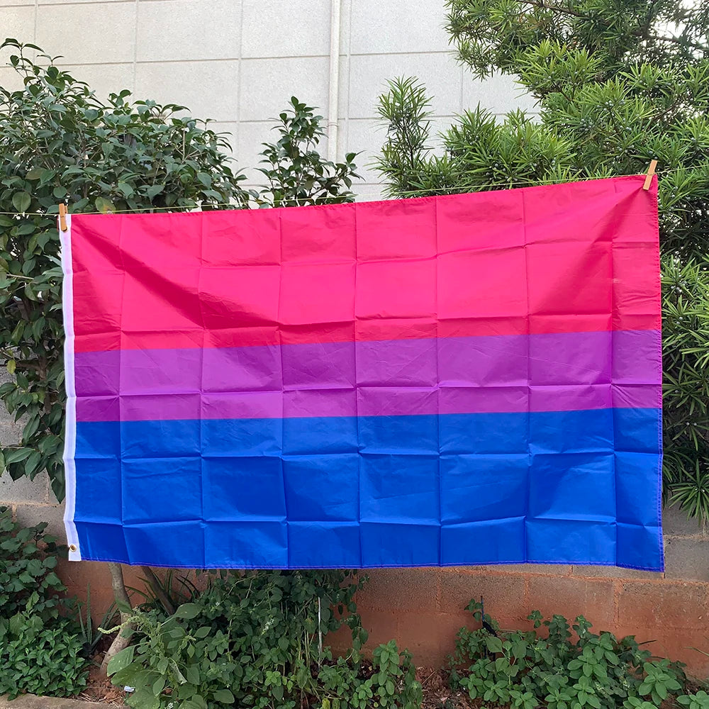 Z-ONE FLAG Rainbow Flag 90x150cm  LGBT genderqueer Genderfluid Gender fluid pride Flag polyester hanging banner for decoration Quick Pick Grocers