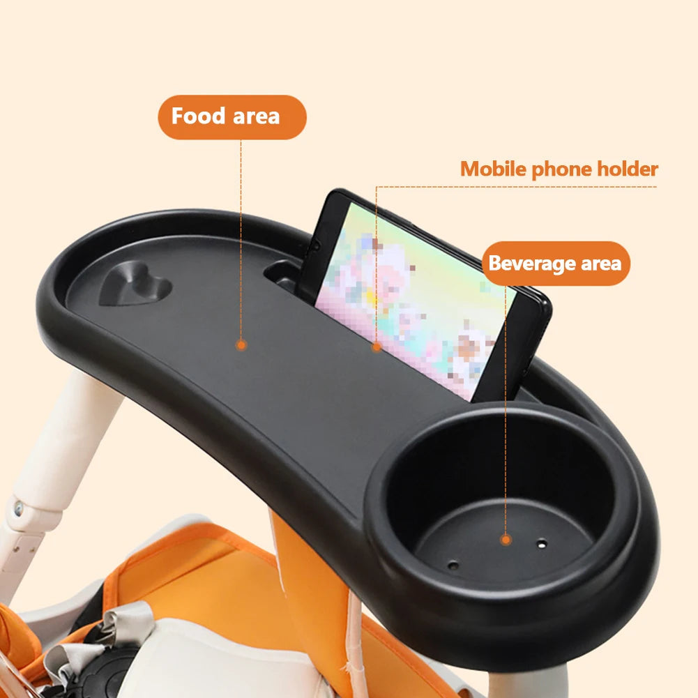 3 In 1 Stroller Cup Holder Dinner Table Tray Universal Stroller Tray Stroller Snack Catcher and Drink Holder for Toddler Infant Purest Peak
