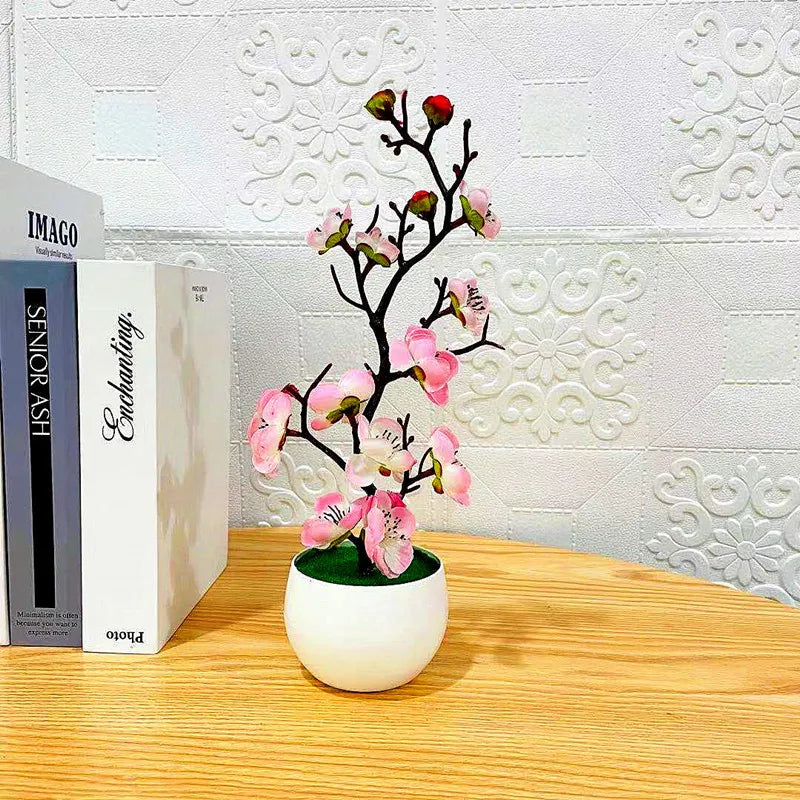 2025 HOT Mother's Day New Artificial Plants Bonsai Small Tree Simulation Pot Plants Fake Flowers Table Potted Ornaments Home Quick Pick Grocers