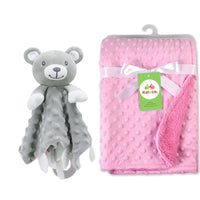 Personalized Newborn Baby Blanket with Name Custom Stroller Sleeping Dolls Animal Security Towel Gift Set for Baby Shower Gifts Purest Peak