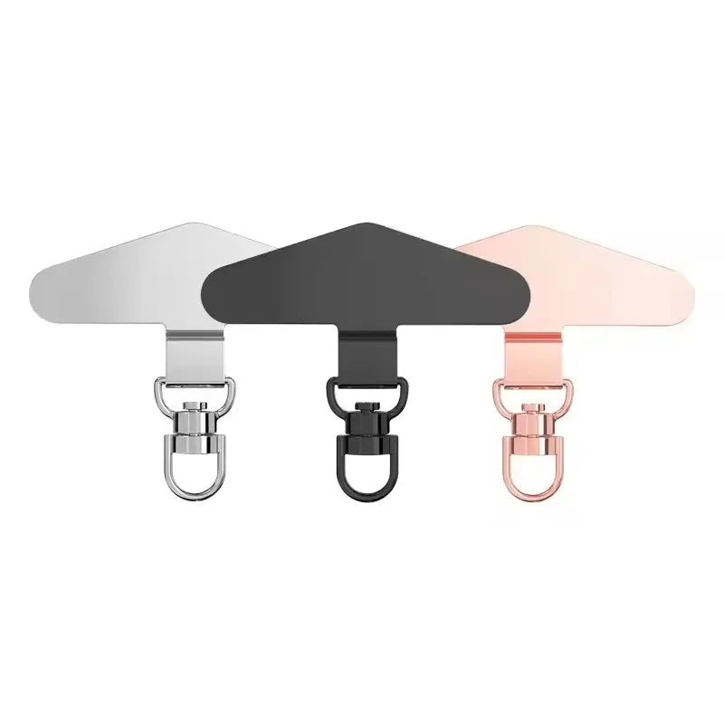 Anti-Lost Phone Lanyard Universal Replacement Connector Tether Tab Clip Metal Card Pad Adapter for IPhone Samsung Secure Fit Quick Pick Grocers