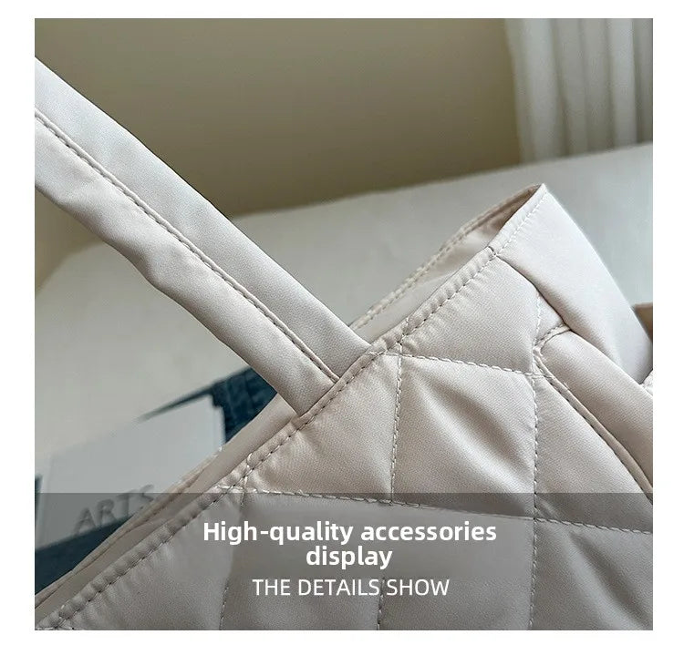 Rectangular Large Capacity Single Shoulder Bag for Commuting To Work Korean Style Women's Tote Bag Lightweight Casual Handbag Quick Pick Grocers