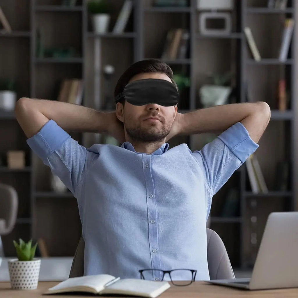 2-Pack Silk Sleep Mask - Elastic Blackout Eye Mask & Blindfold for Full Night'S Sleep, Light Blocking, Adjustable Strap Quick Pick Grocers