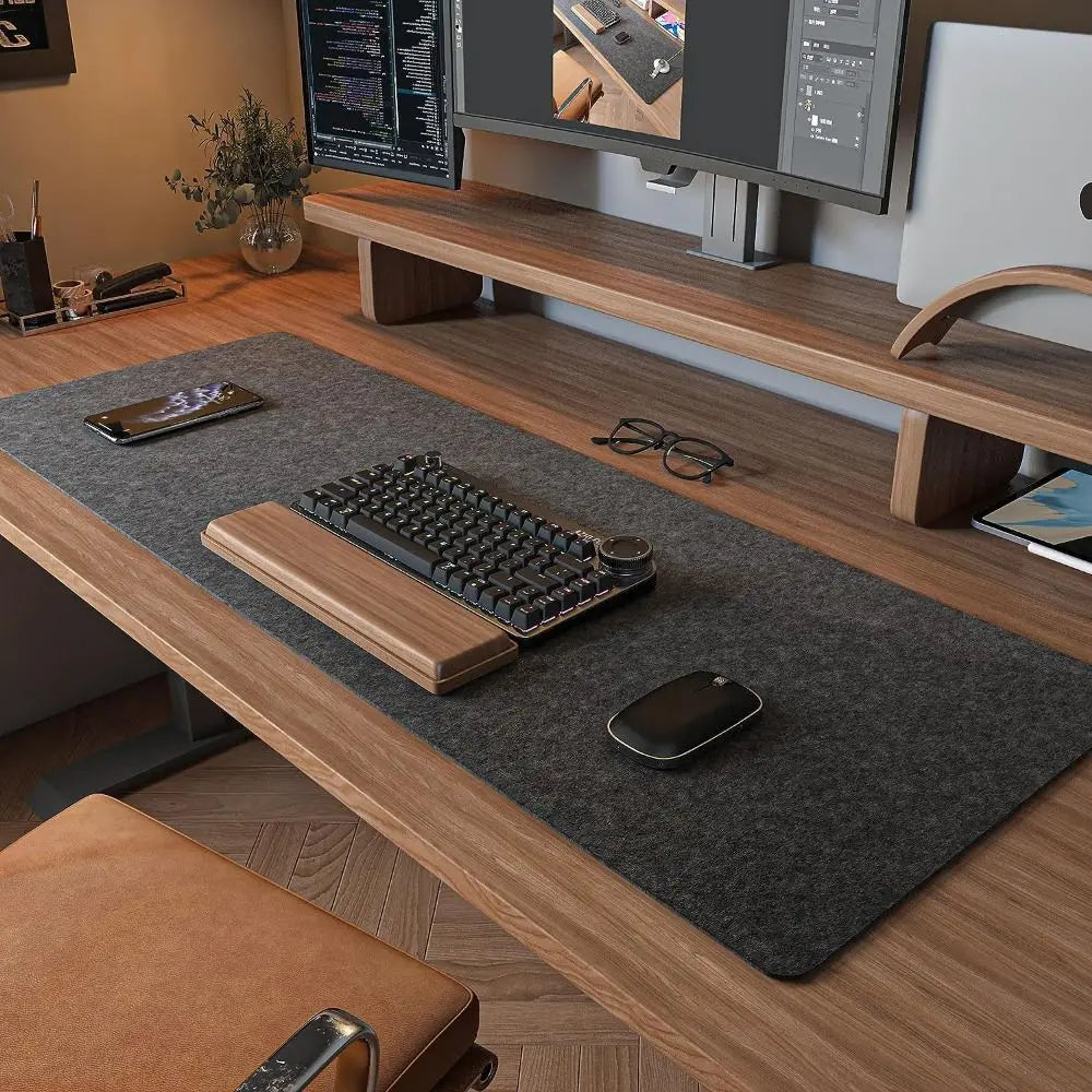 Gaming Accessories Wool Felt Mouse Pad Large Size Writing Mat Keyboard Mice Mat Non-slip Home Office Computer Desk Protector Quick Pick Grocers