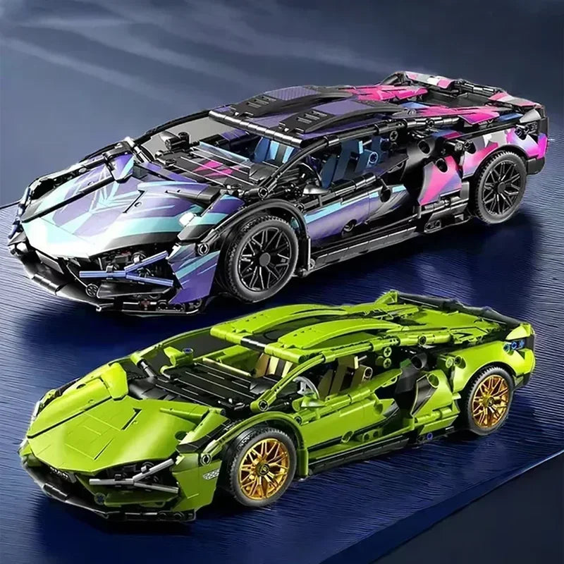 TOYLINX 1280Pcs Technical Building Blocks Racing Car Model Remote Control Electric RC Car Version Optional Construction Toys Quick Pick Grocers