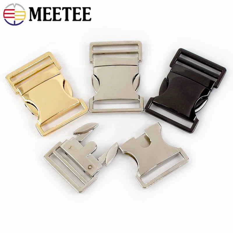 2-10Pcs 20/25/32/38mm Metal Quick Release Buckle Side Bag Strap Adjust Clip Clasp Clothes Belt Hook Closure Dog Collar Hardware Quick Pick Grocers
