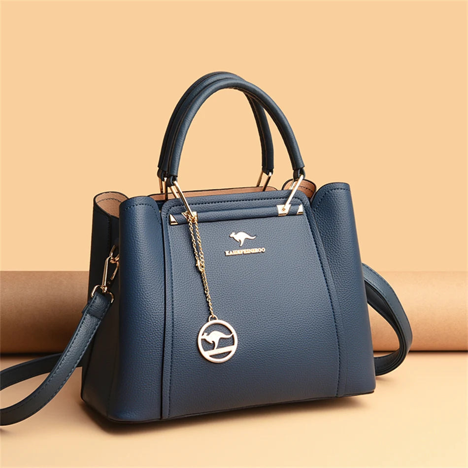 2024 Luxury Women Designer 3 Layers Shoulder Crossbody Sac Ladies Large Capacity Leather Handbags Shopper Brand Messenger Totes Quick Pick Grocers