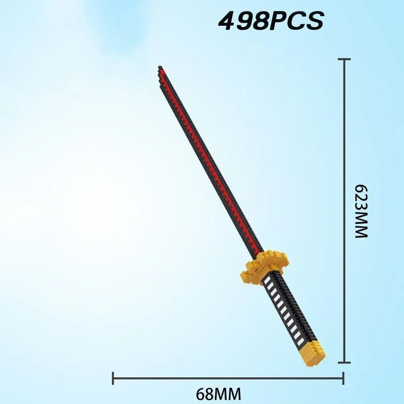 Samurai Sword Building Blocks Ninja Blade Katana Japanese Anime Butterfly Nichirin Knife Bricks Children Toys for Adult Quick Pick Grocers