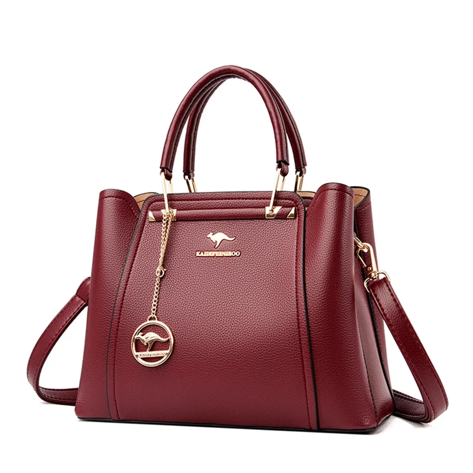 2024 Luxury Women Designer 3 Layers Shoulder Crossbody Sac Ladies Large Capacity Leather Handbags Shopper Brand Messenger Totes Quick Pick Grocers