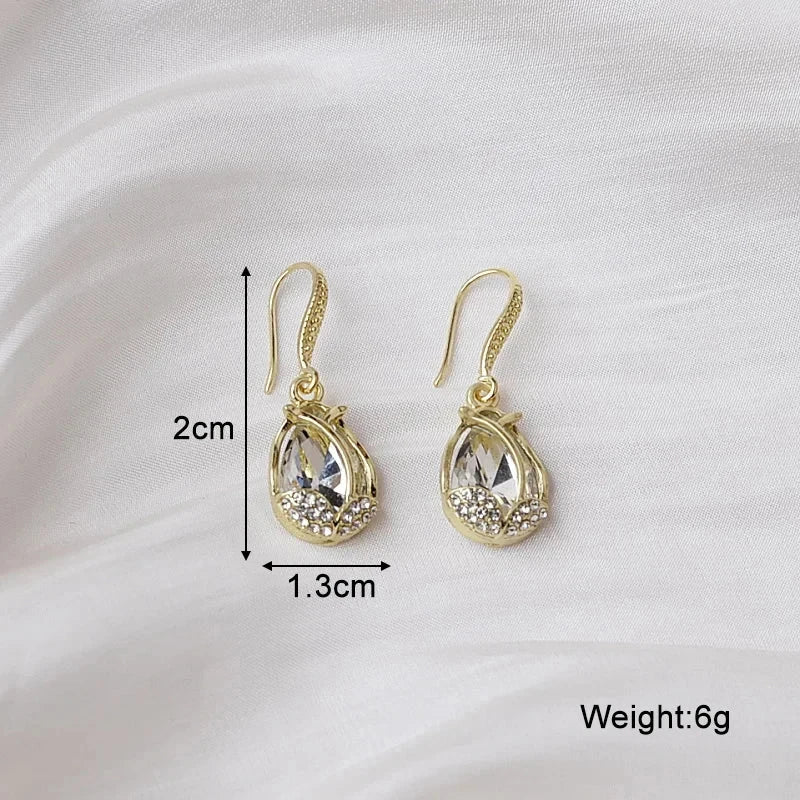 Pure White Women's Dangle Earrings Blooming Flower Acrylic Enamel Butterfly Imitation Pearl Heart Hanging Earrings Elegant brinc Econic Blanks