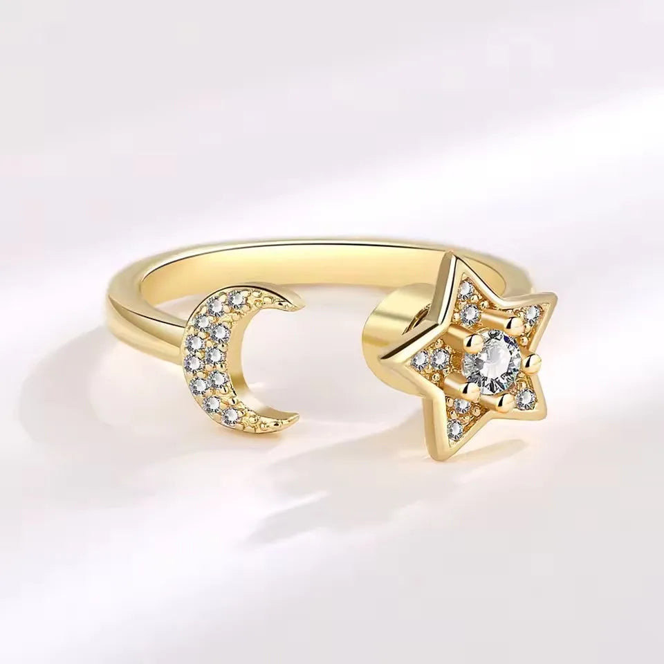 VENTFILLE 925 Sterling Silver Sunflower Diamond Zircon Rotatable Ring For Women Gift Relieve Stress Ring Jewelry Wholesale Quick Pick Grocers